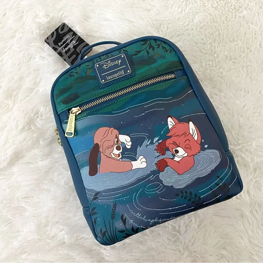 Loungefly Disney Fox And The Hound Water Fight Mini Backpack